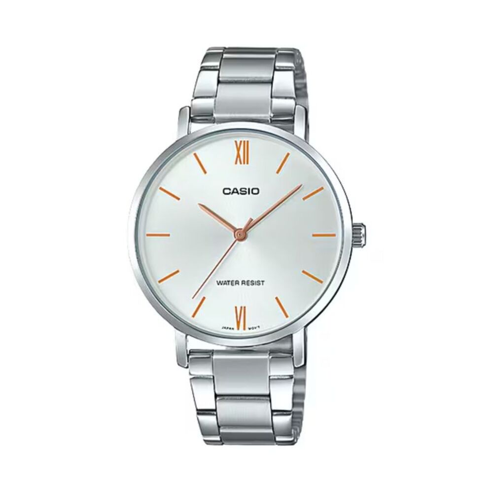 Casio Women’s Silver Bracelet Analog Watch - LTP-VT01D-7BUDF